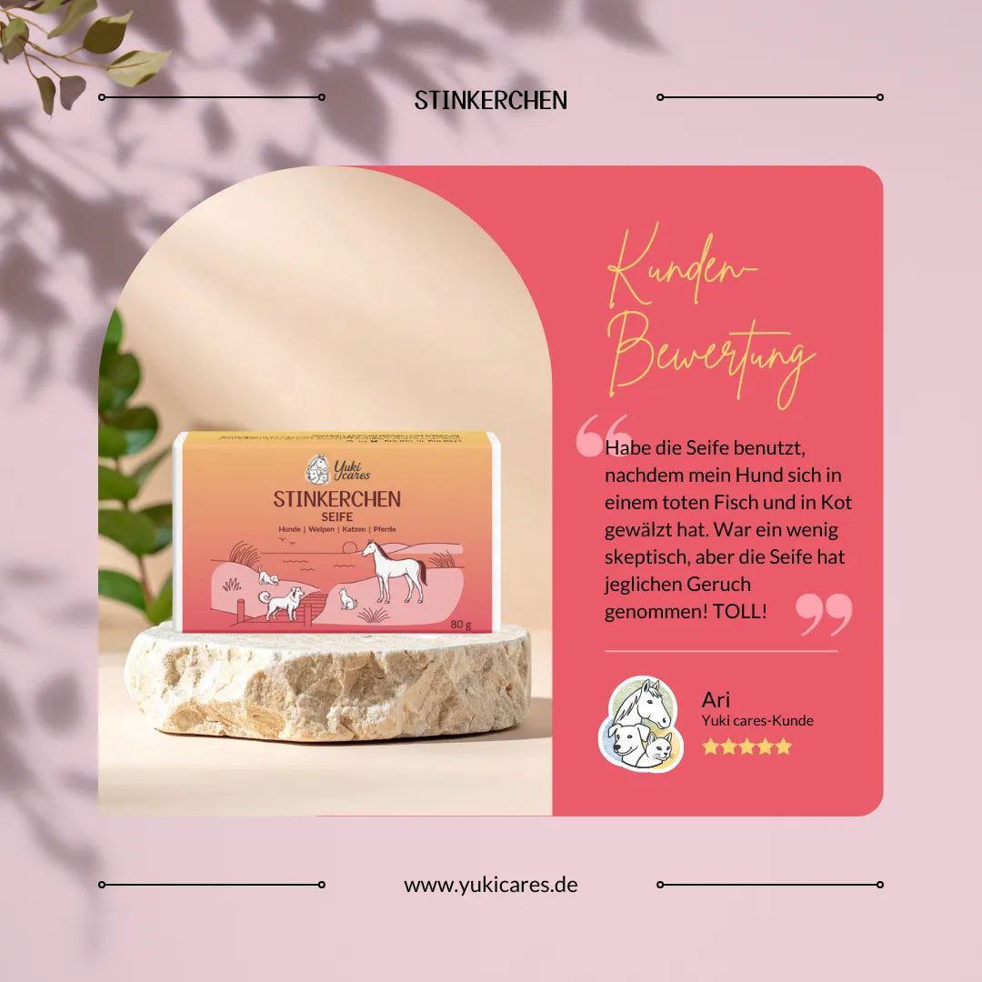 Yuki cares Stinkerchen Seife für Hunde, Katzen & Pferde