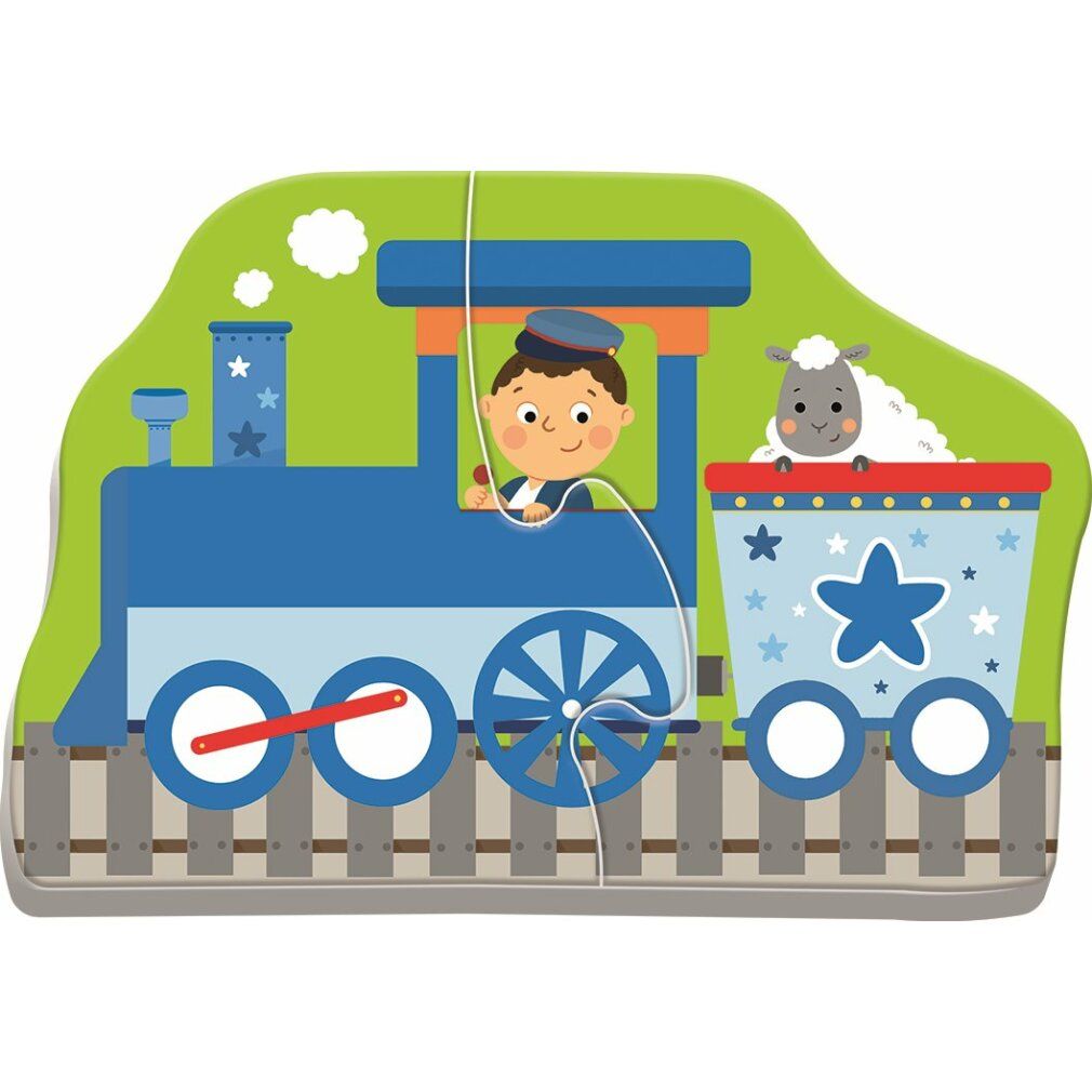 Puzzle trefl trasporto bambini 4x2 pezzi