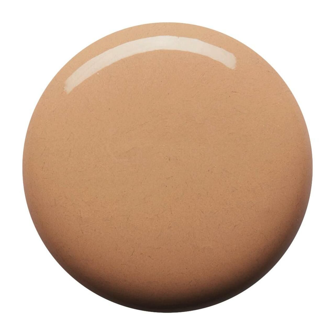 Runder, beiger Farbklecks. Glänzende Oberfläche.