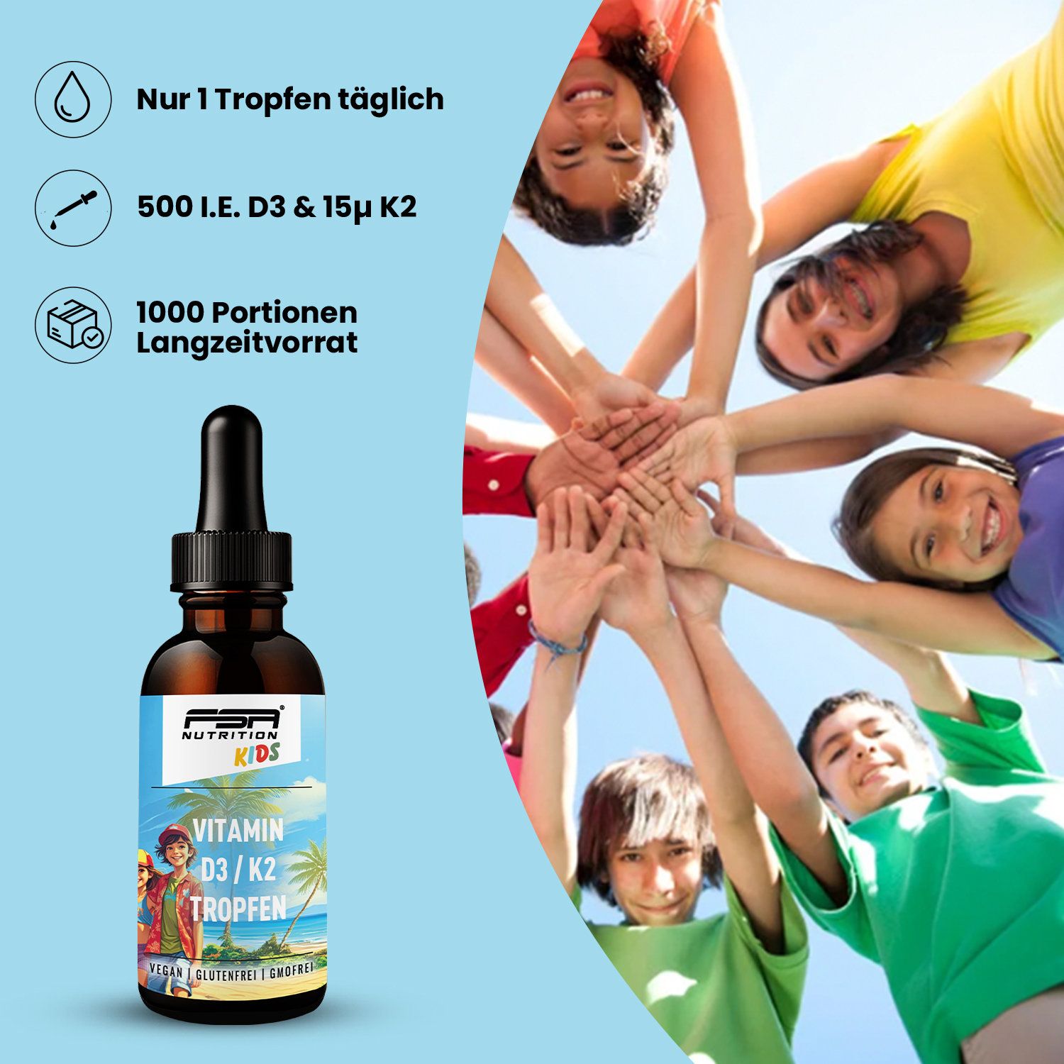 FSA NUTRITION Vitamin D3 K2-MK7 Kids