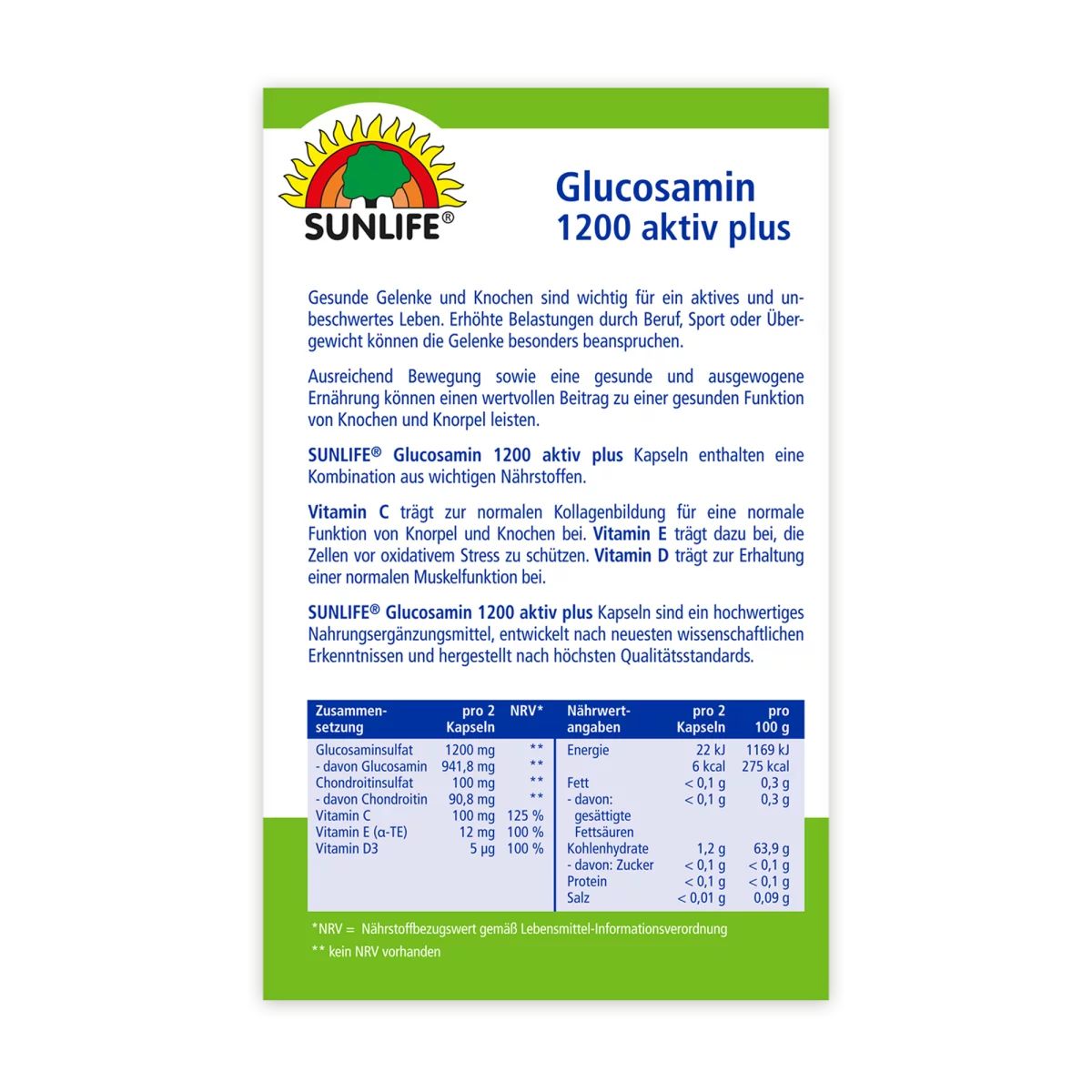 Sunlife Glucosamin 1200 Aktiv Plus
