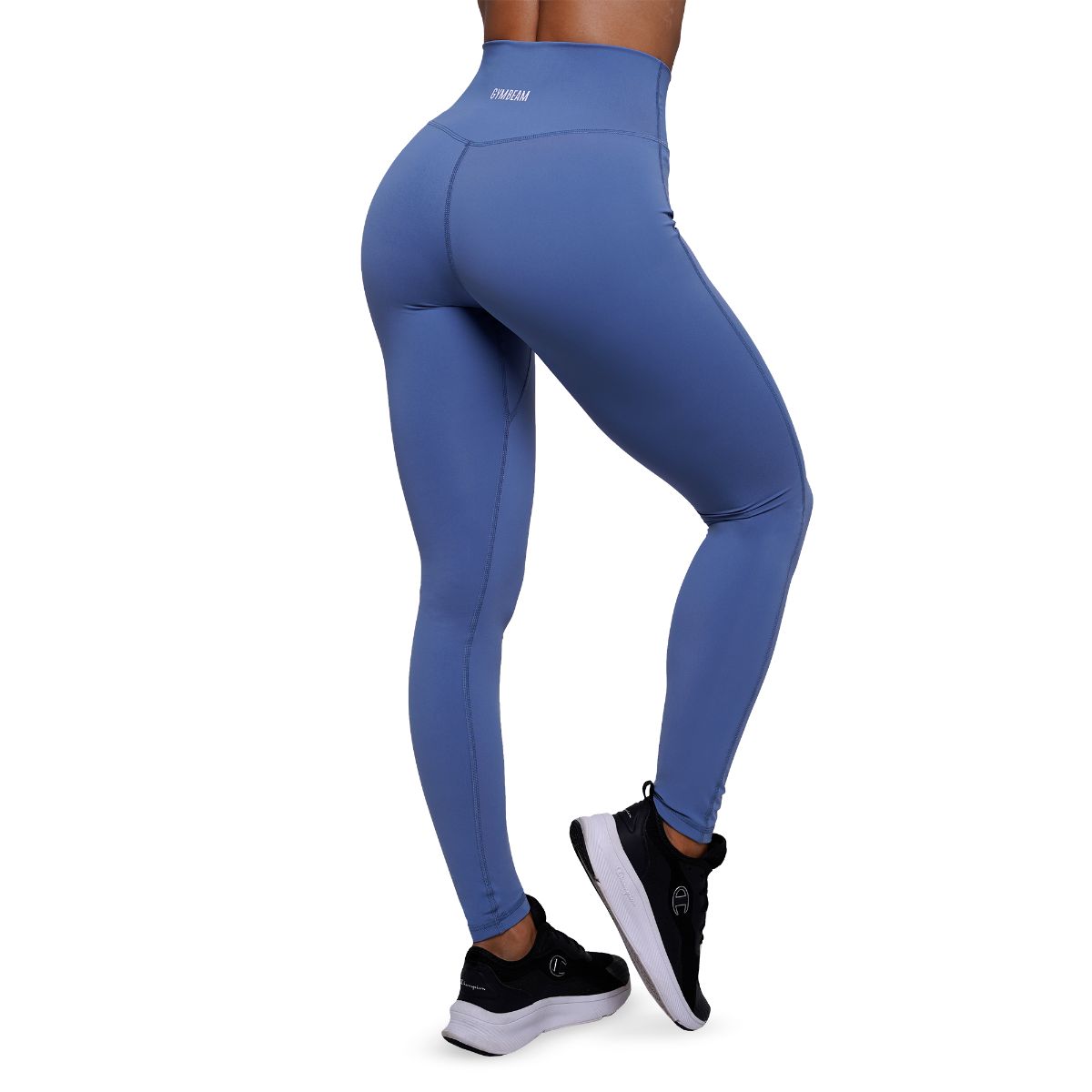 GymBeam Leggings Damen mit hoher Taille und elastischem Material, Stahlblau