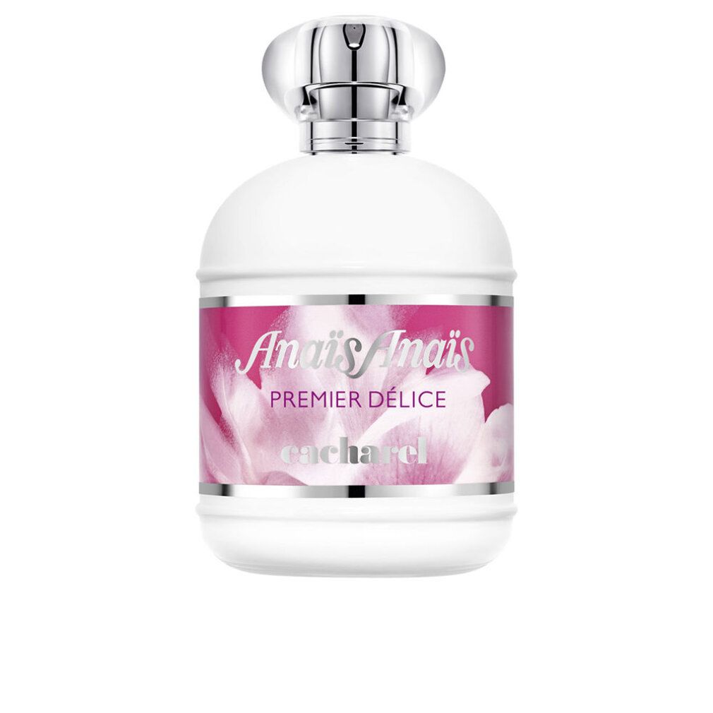Cacharel Anais Anais Premier Delice Edt Spray. Weißer Flakon mit silbernem Deckel. Text: Anais Anais Premier Delice.