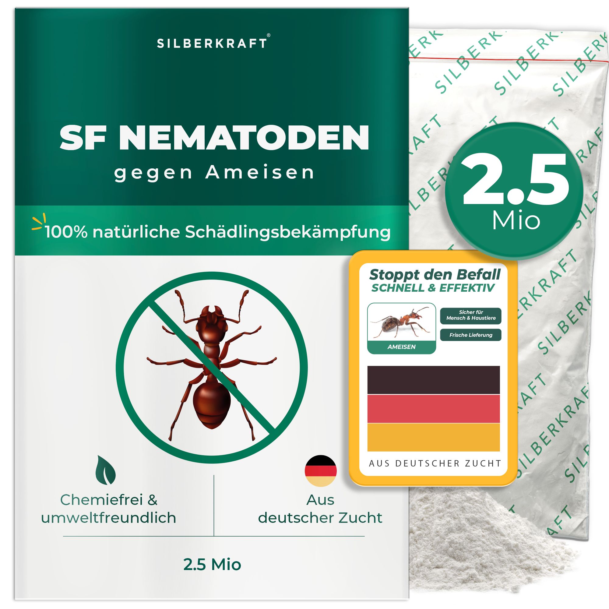 SILBERKRAFT SF Nematoden gegen Ameisen 2.5 Mio