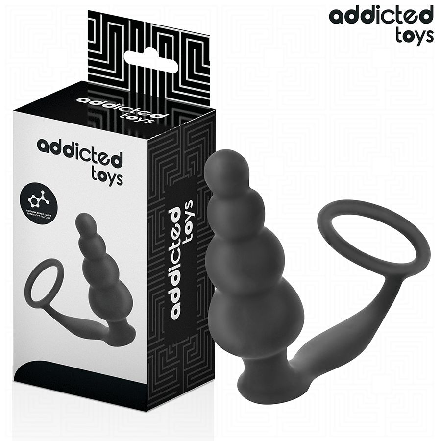 Addicted Toys - Silikon Analplug mit Hodenring