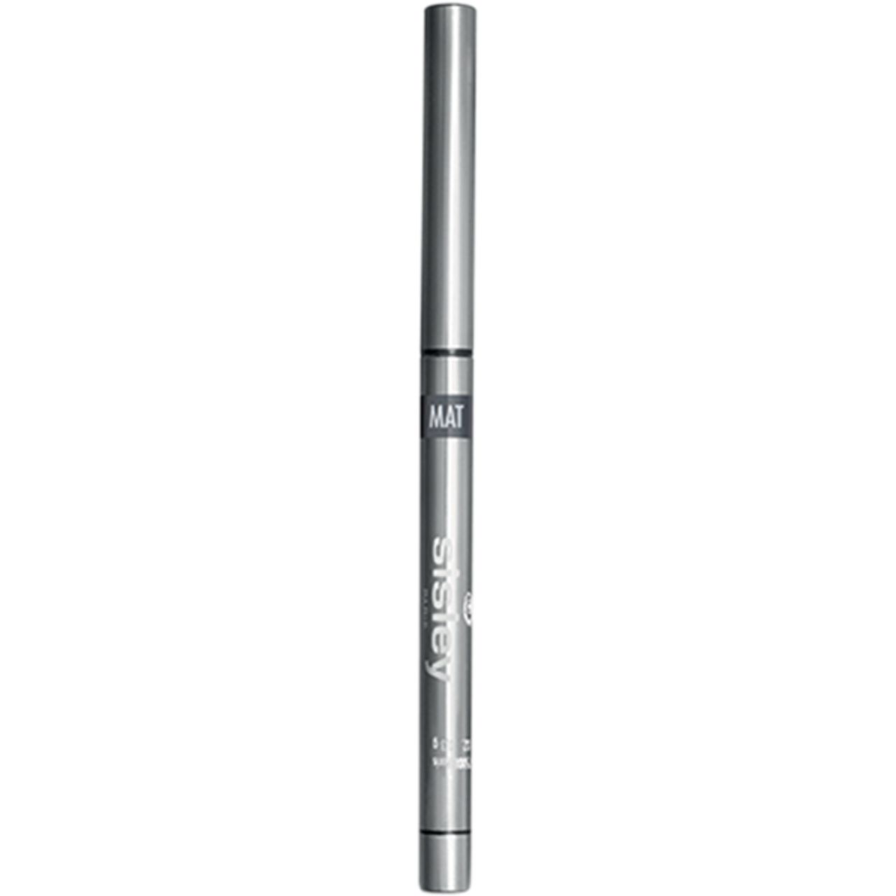 Sisley Phyto-Khol Star Matt, grauer Kajalstift. Silberfarbener Stift mit schwarzer Mine. Aufschrift: MAT, Sisley.