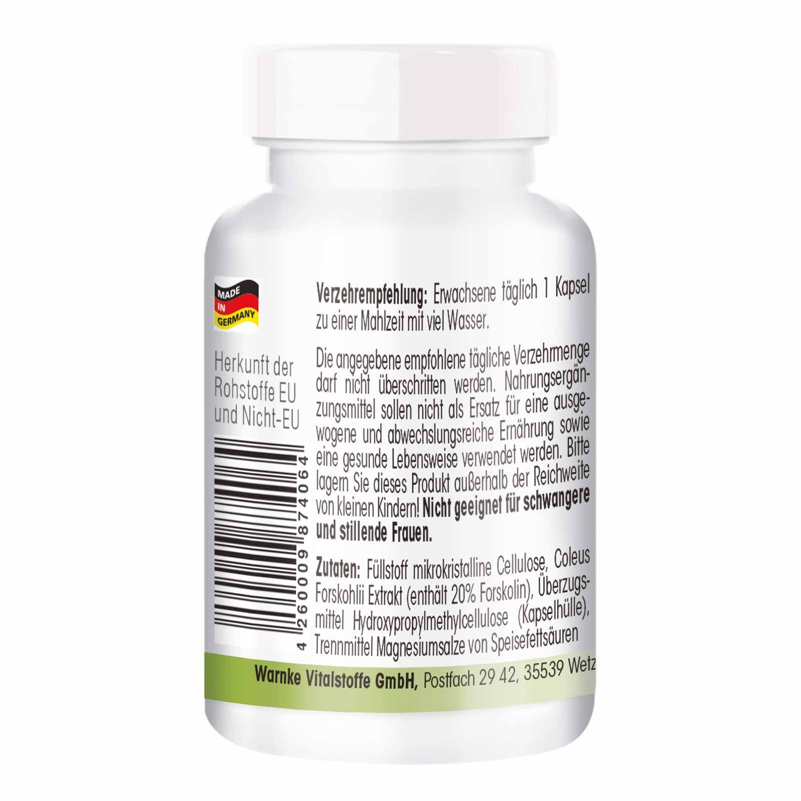 Warnke Vitalstoffe | Coleus Forskohlii Extrakt 50mg