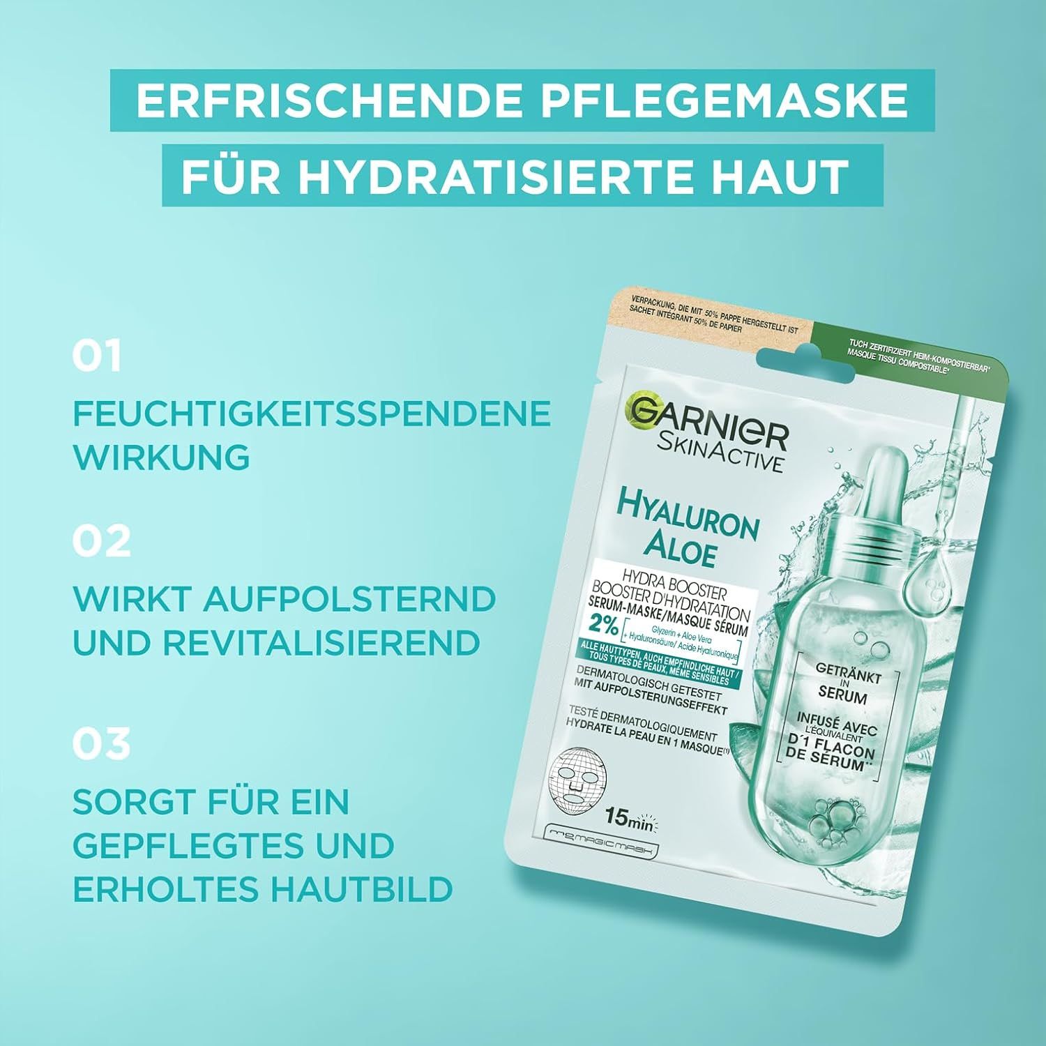 Garnier Tuchmaske Aloe Hydra Booster Serum