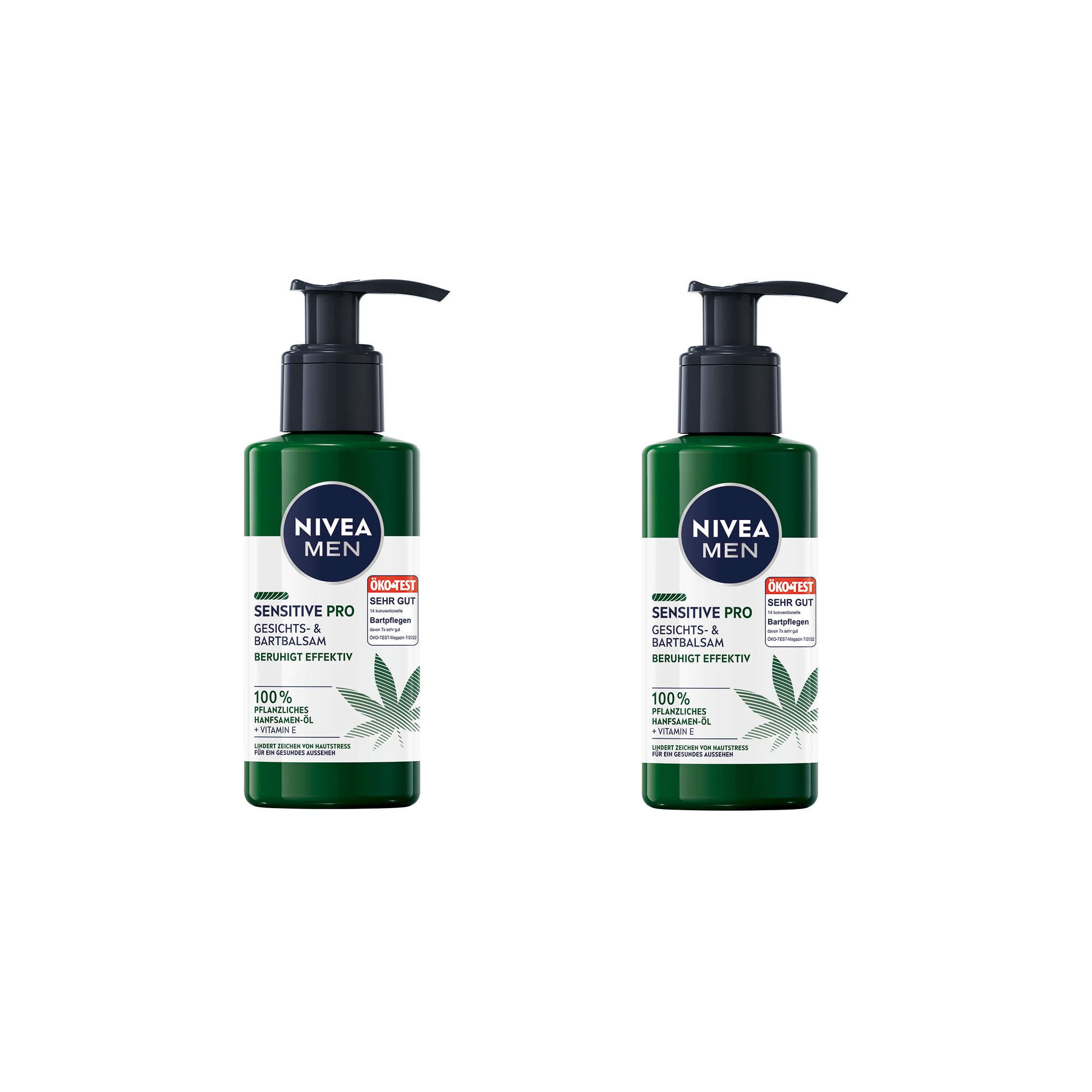 NIVEA MEN Gesichts- & Bartbalsam Sensitive Pro Hanfsamen-Öl o. Alkohol