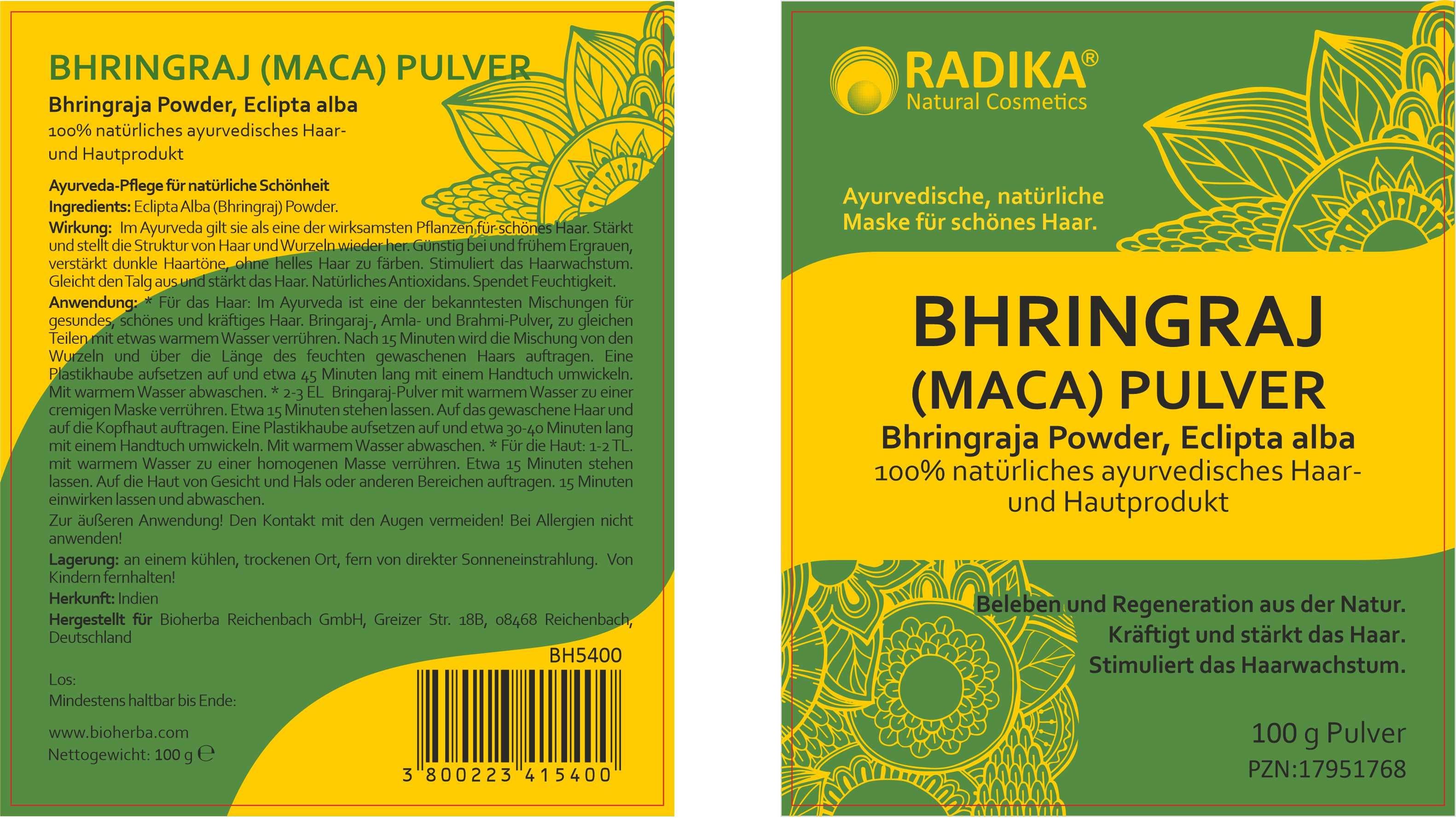 Bioherba Bhringraj (Maca) Pulver Eclipta Alba