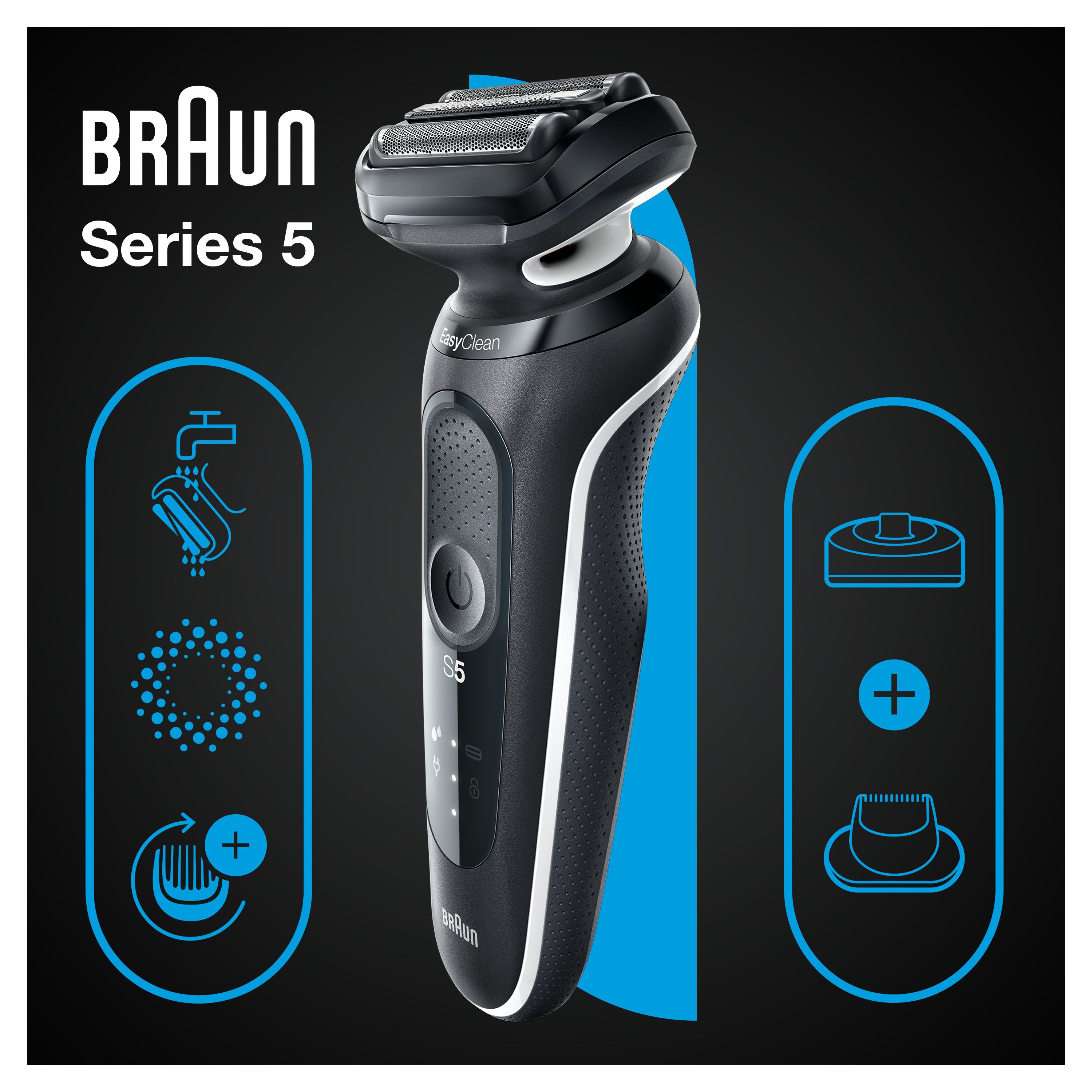 Braun - Elektrischer Rasierer für Männer "Series 5 - 51-W4200cs" in Schwarz