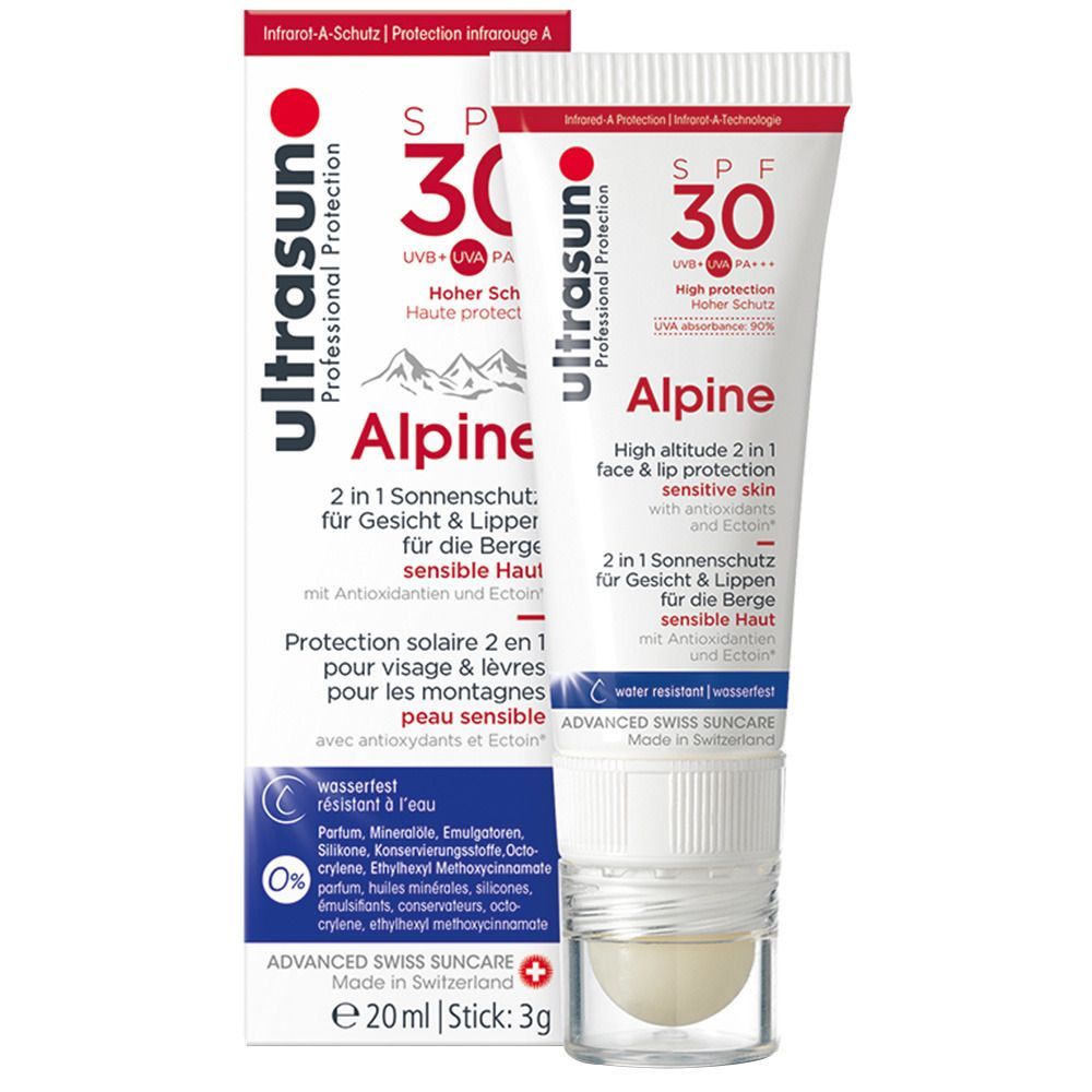 Ultrasun Alpine Creme SPF 30 inkl.Stick Combi 1 St Stifte