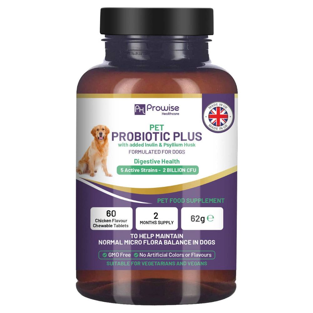 Prowise Healthcare Pet Probiotic Plus mit Inulin und Flohsamenschalen 2 Milliarden CFU