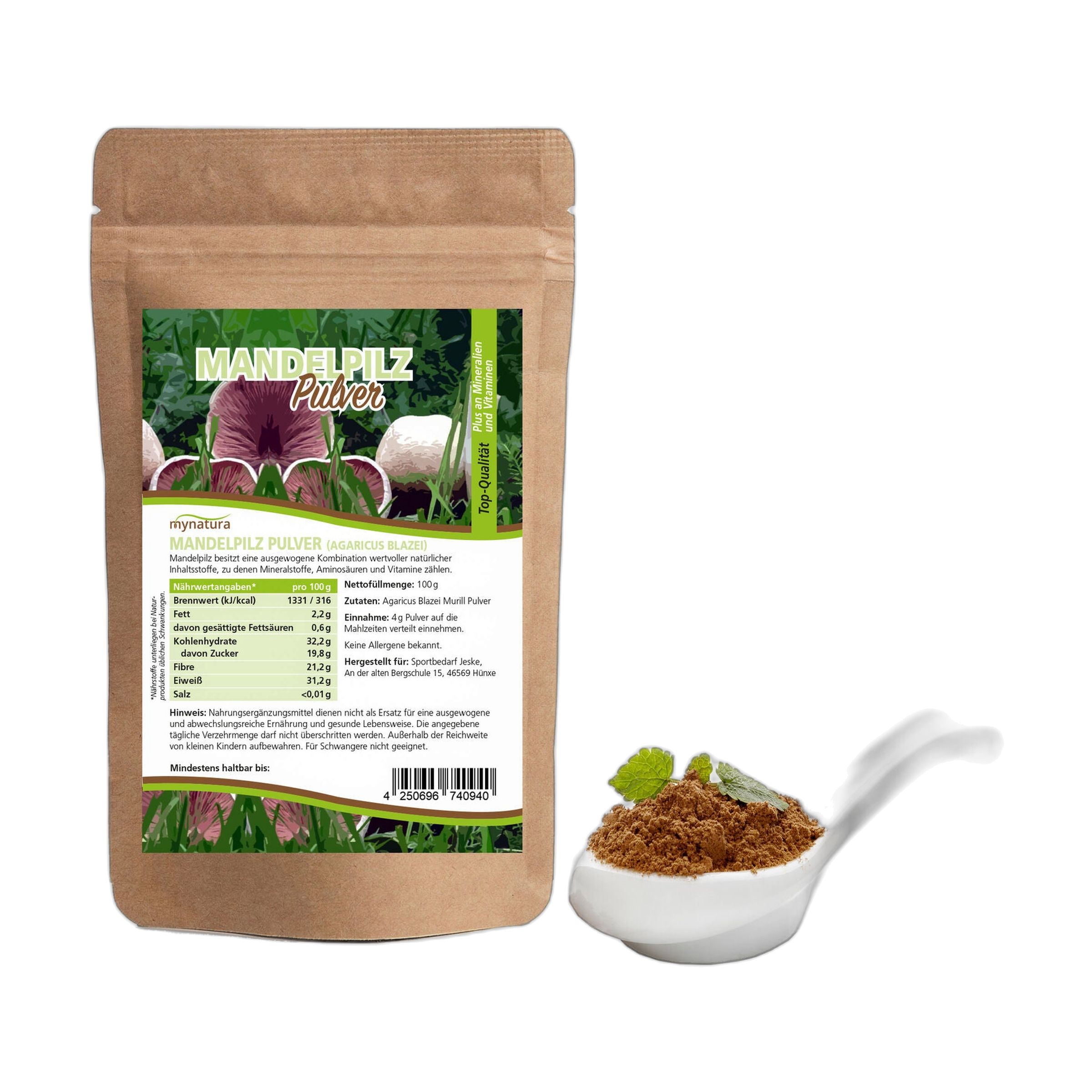 Mynatura Mandelpilz (Agaricus Blazei Murill) 100 g