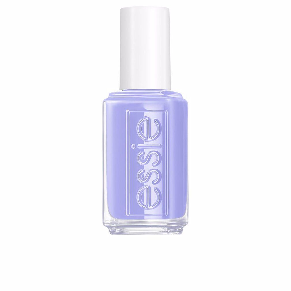 Nagellackflasche mit hellblauem Inhalt. Weißer Deckel. Aufschrift 'essie'.