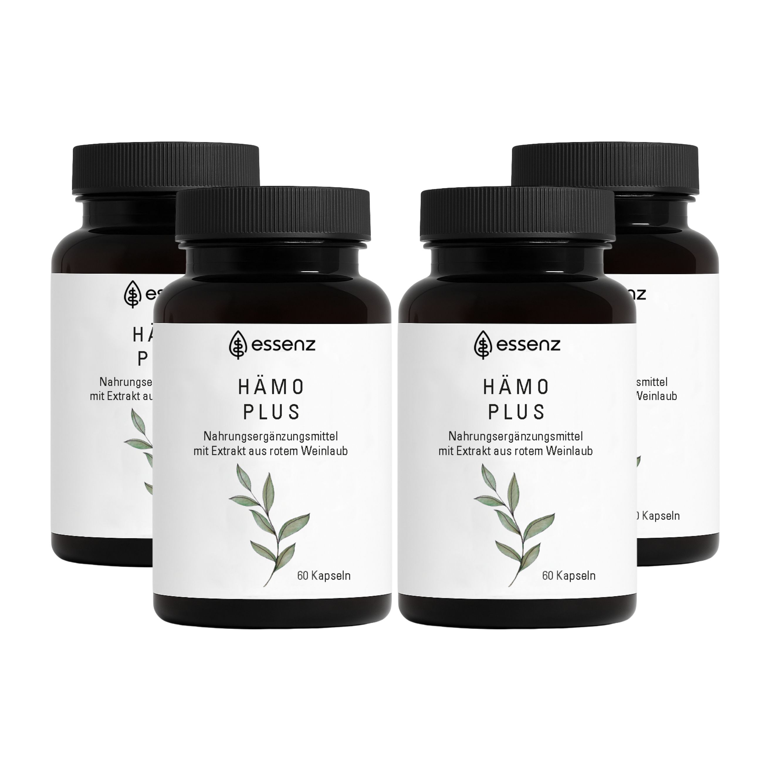 Essenz Hämo Plus Kapseln – Mit Rotem Weinlaub & Pflanzenextrakten 4x60 St