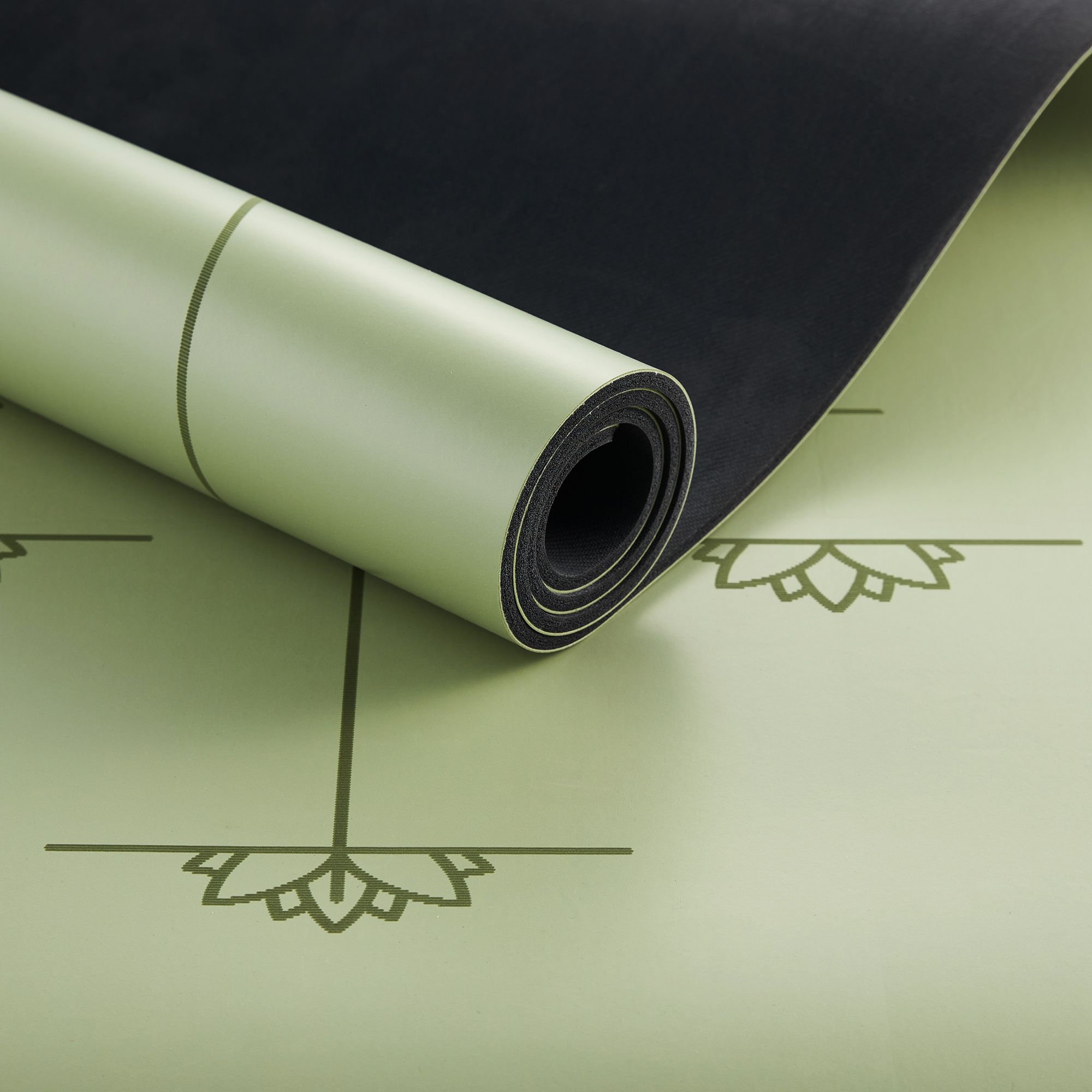 Myga Yoga Ausrichtungs-Matte - Moosgrün