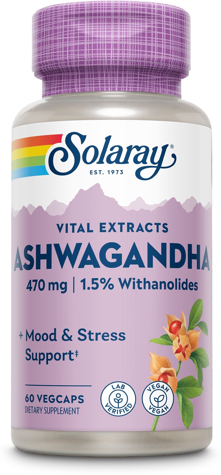 Ashwagandha Extrakt Solaray Kapseln 60 St