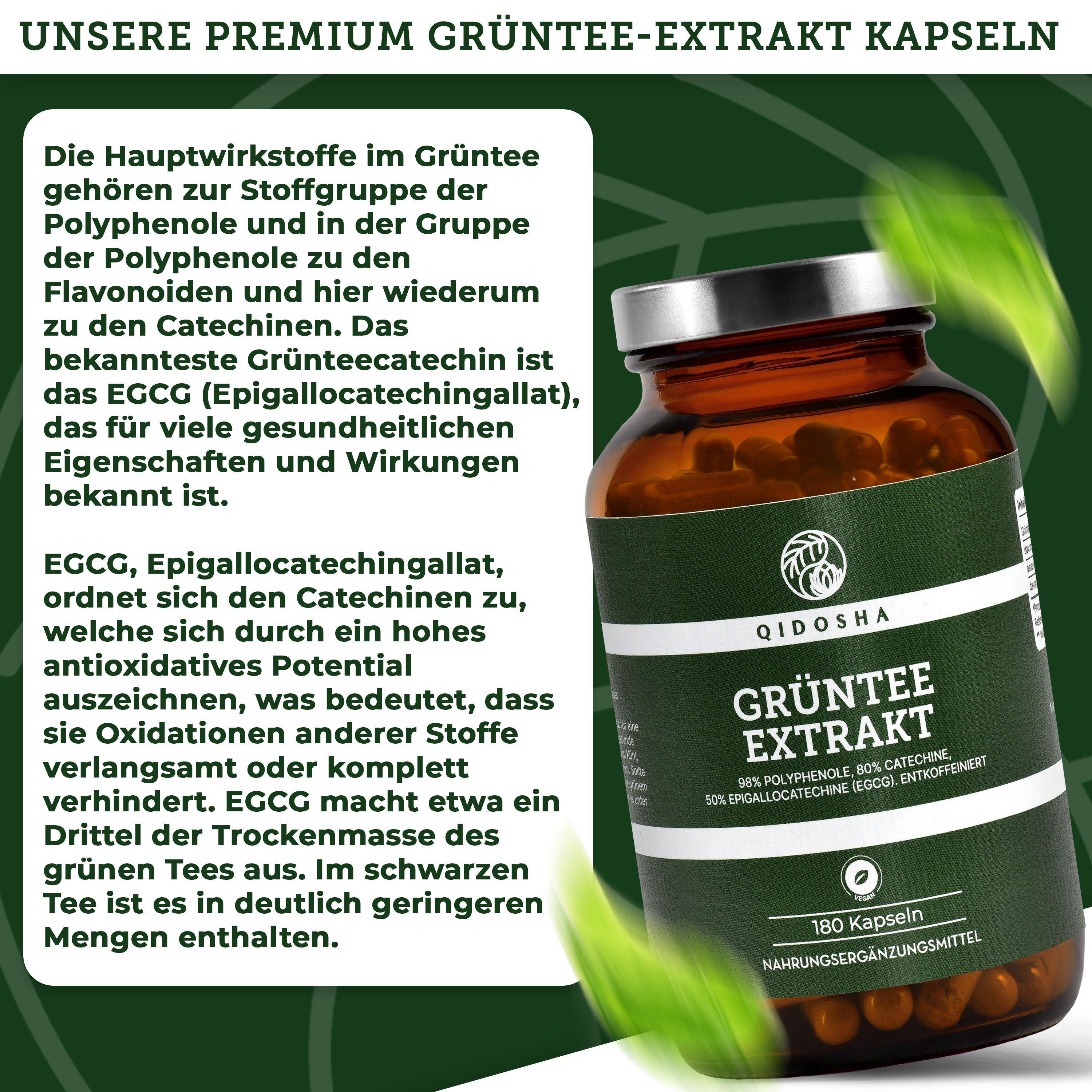 QIDOSHA Grüntee-Extrakt (entkoffeiniert)