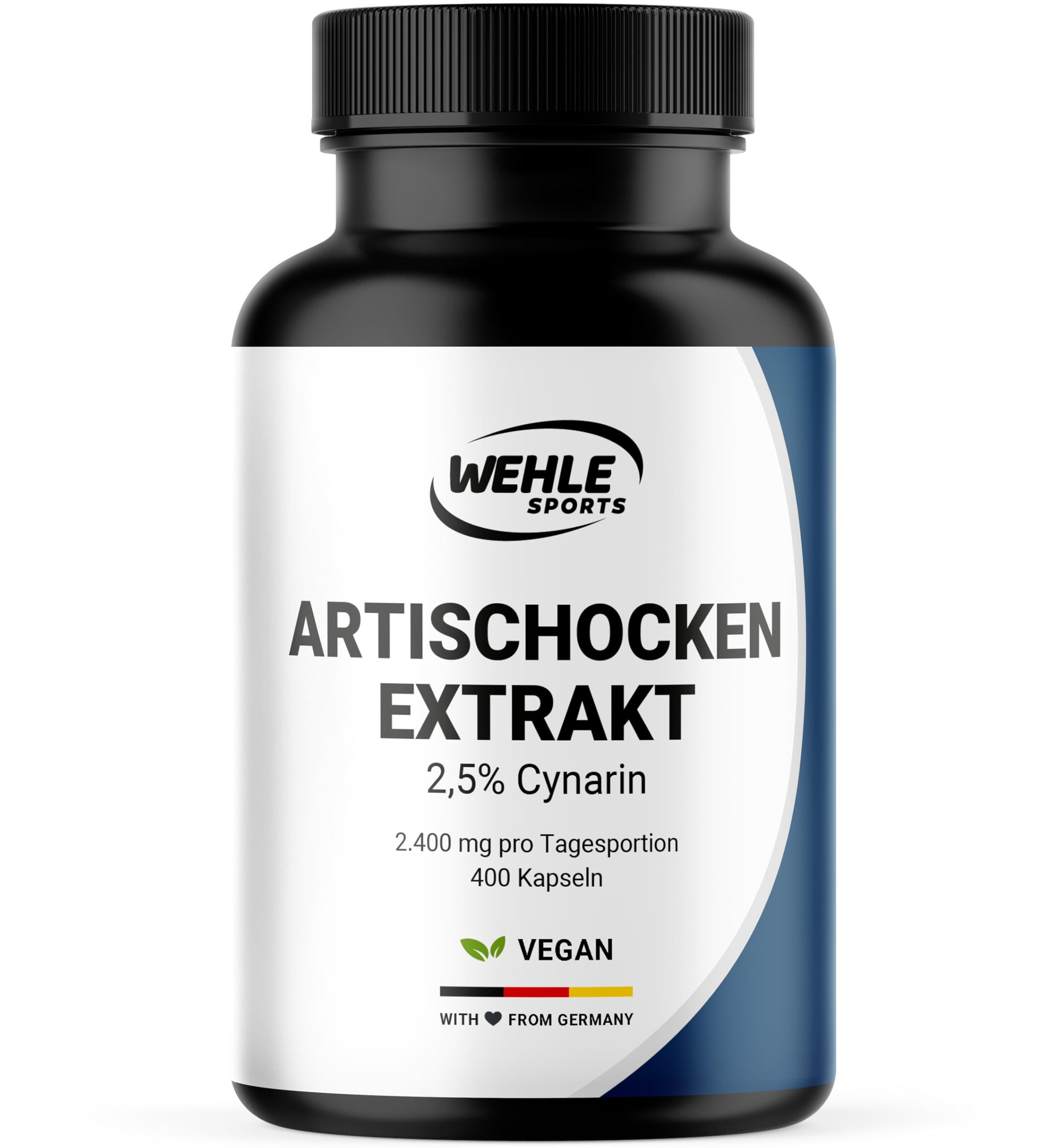 Artischockenextrakt Hochdosiert - 400 Kapseln 2.400 mg Artischocke pro Tag Wehle Sports® 296 g