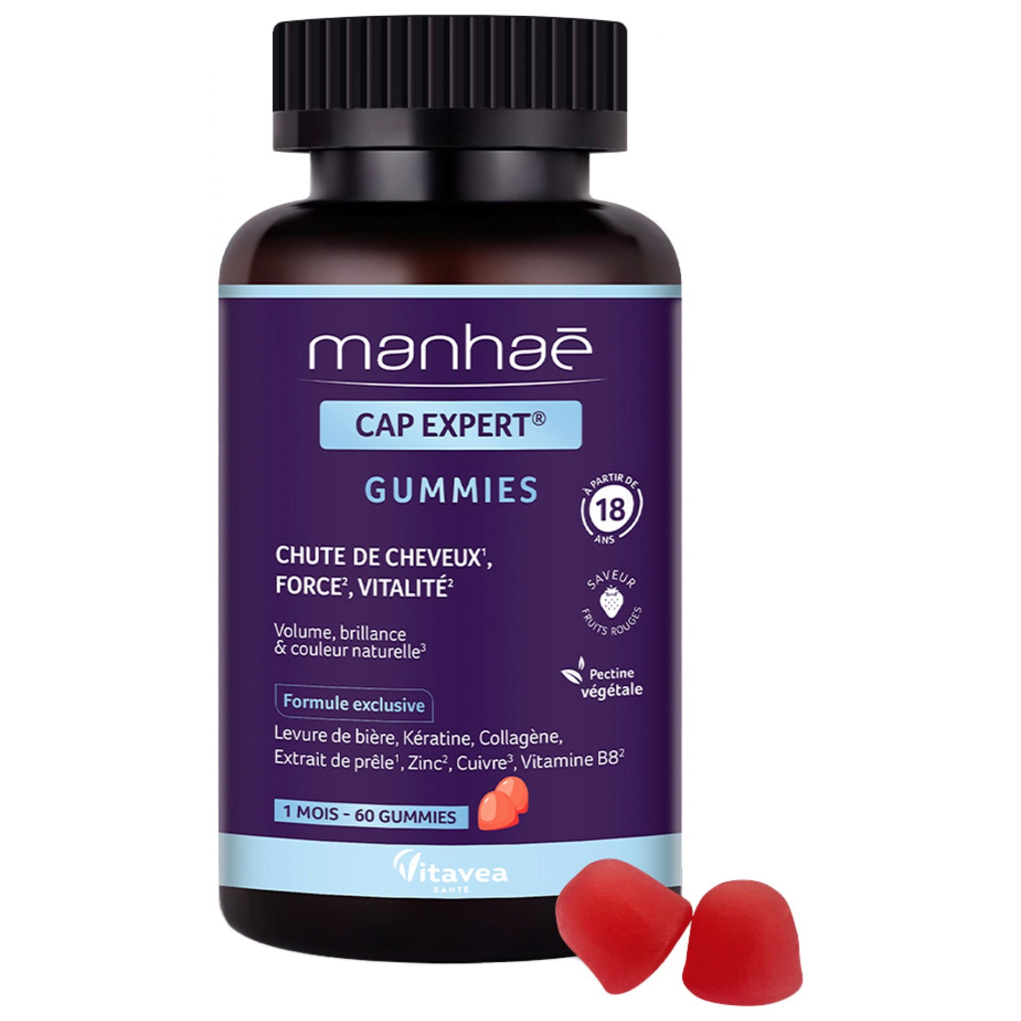 Vitavea Manhaé Cap Expert 60 Gummies 11,7x6,5x6,5 cm