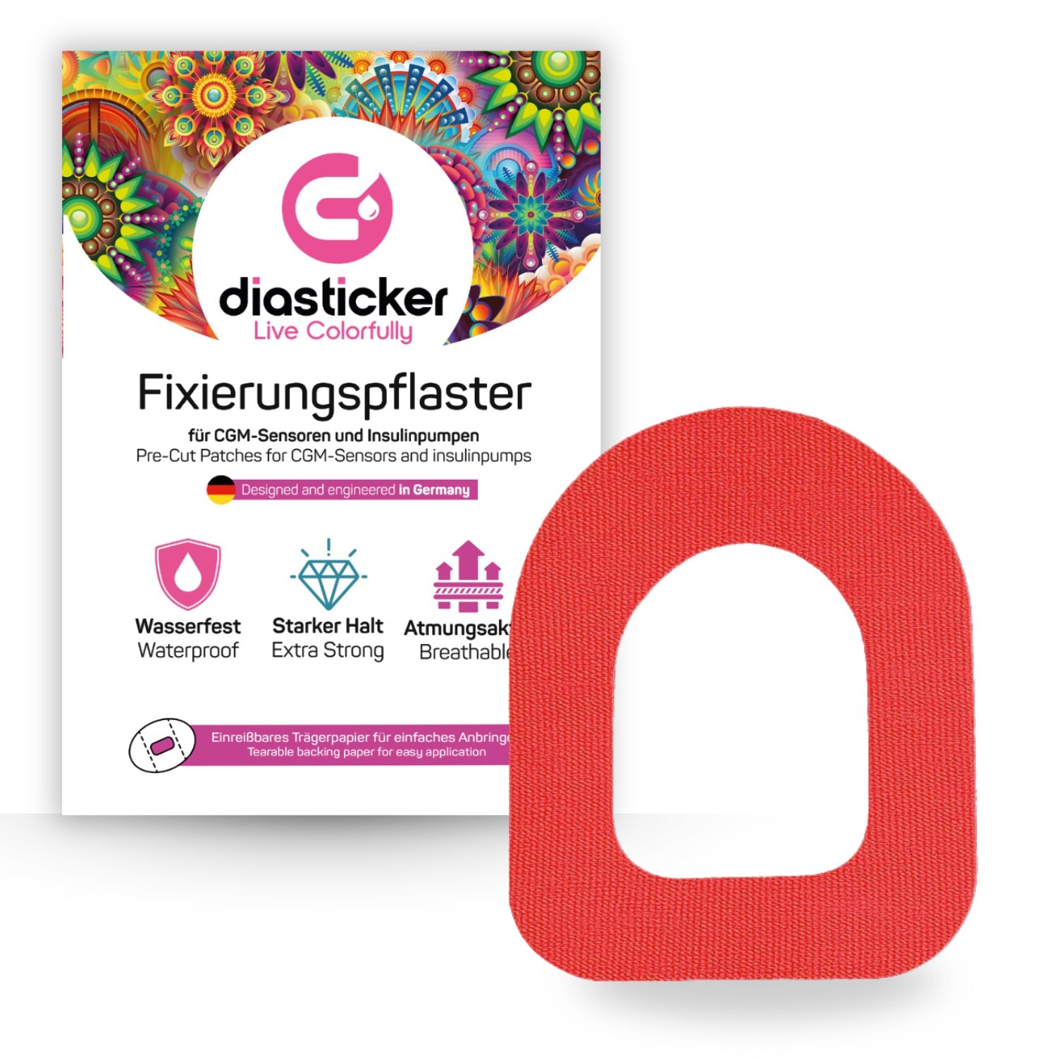 Diasticker® Omnipod Fixierpflaster 'Rot' 10 St
