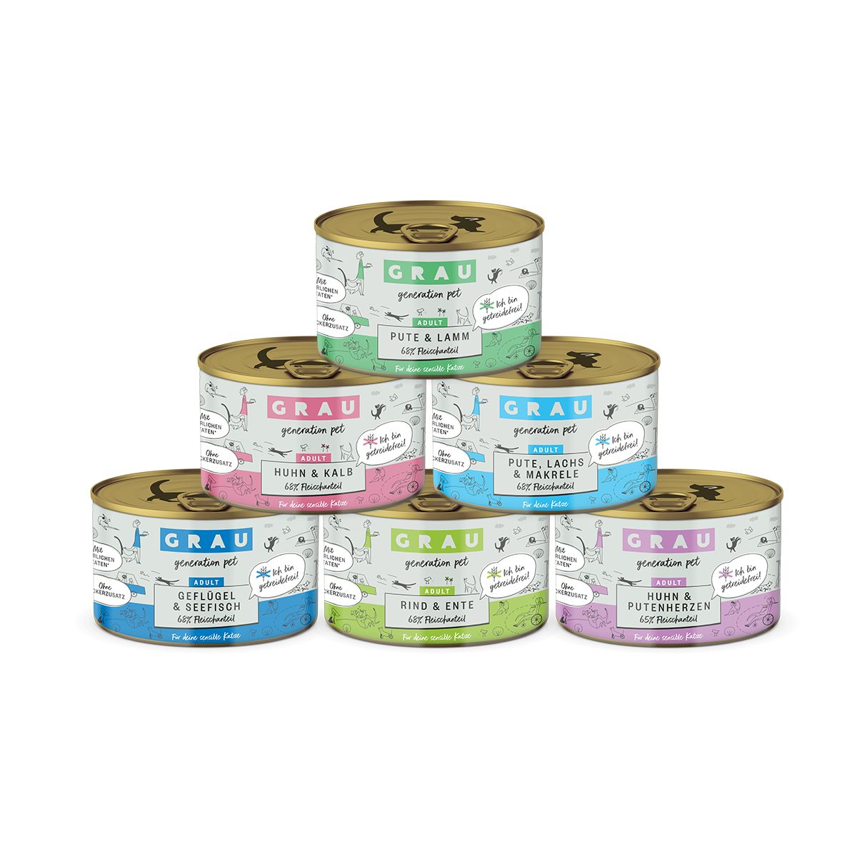 GRAU Mischtray Katze Generation Pet