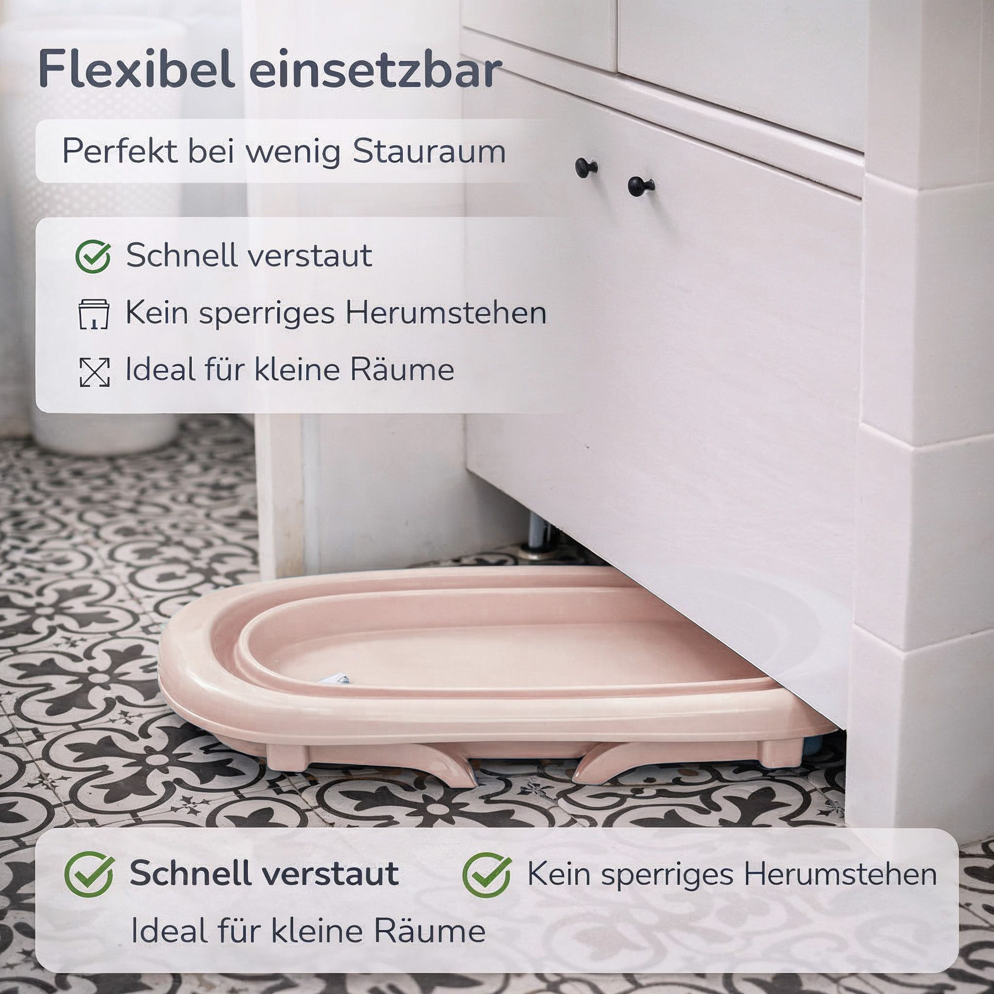 Faltbare Babybadewanne - Klappbare Baby Wanne mit integriertem Thermometer und Abfluss