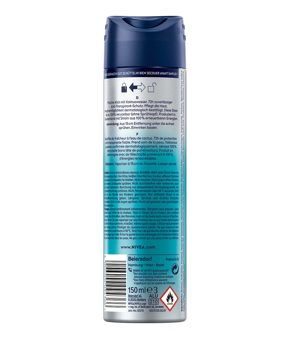 NIVEA MEN Deodorant Cool Kick Fresh Deo Spray