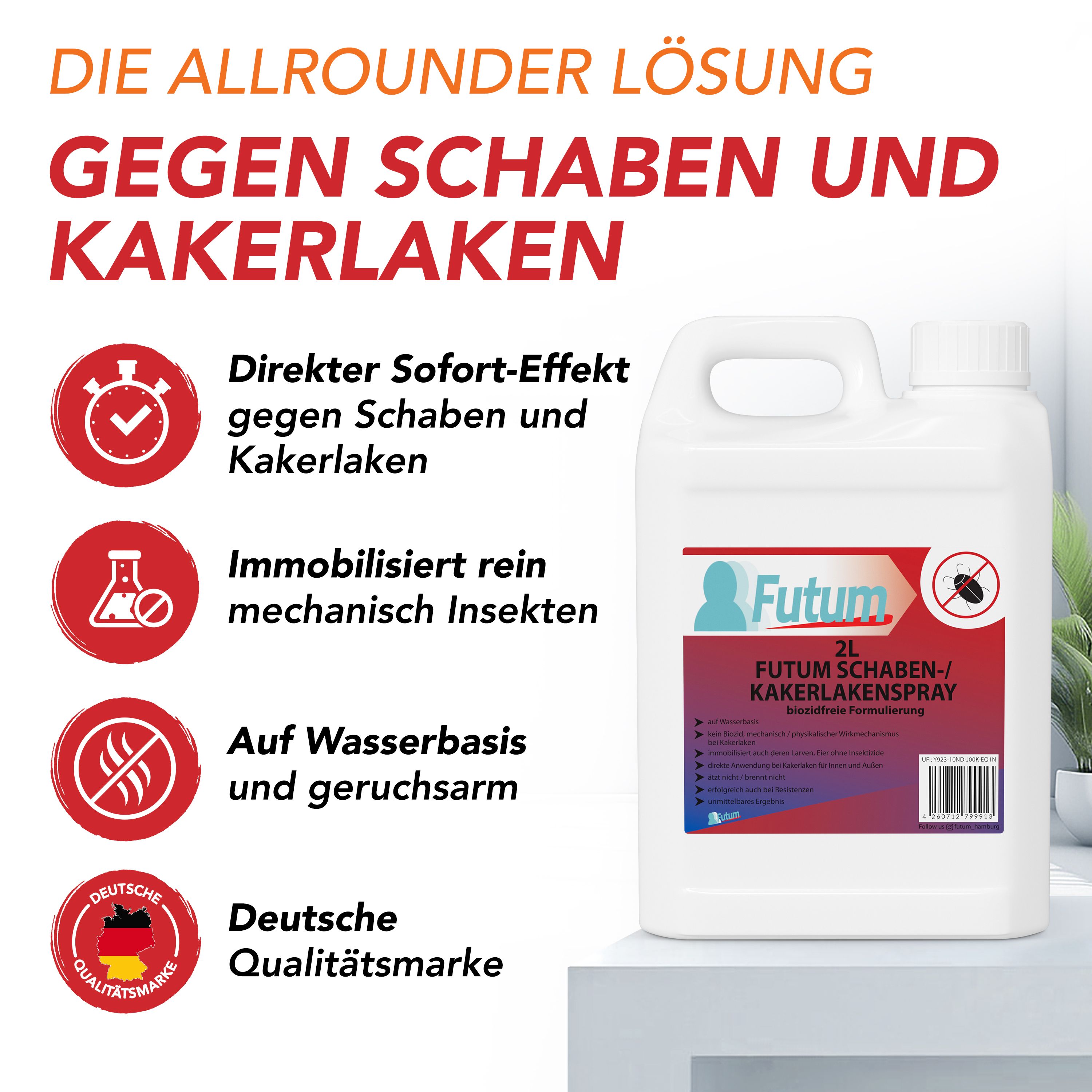 FUTUM 2L Schaben- / Kakerlakenspray