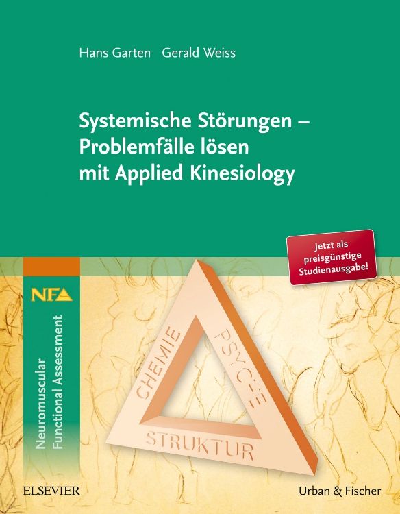 Buchcover. Titel: Systemische Störungen - Problemfälle lösen mit Applied Kinesiology. Autoren: Hans Garten, Gerald Weiss. Verlag: Urban & Fischer.