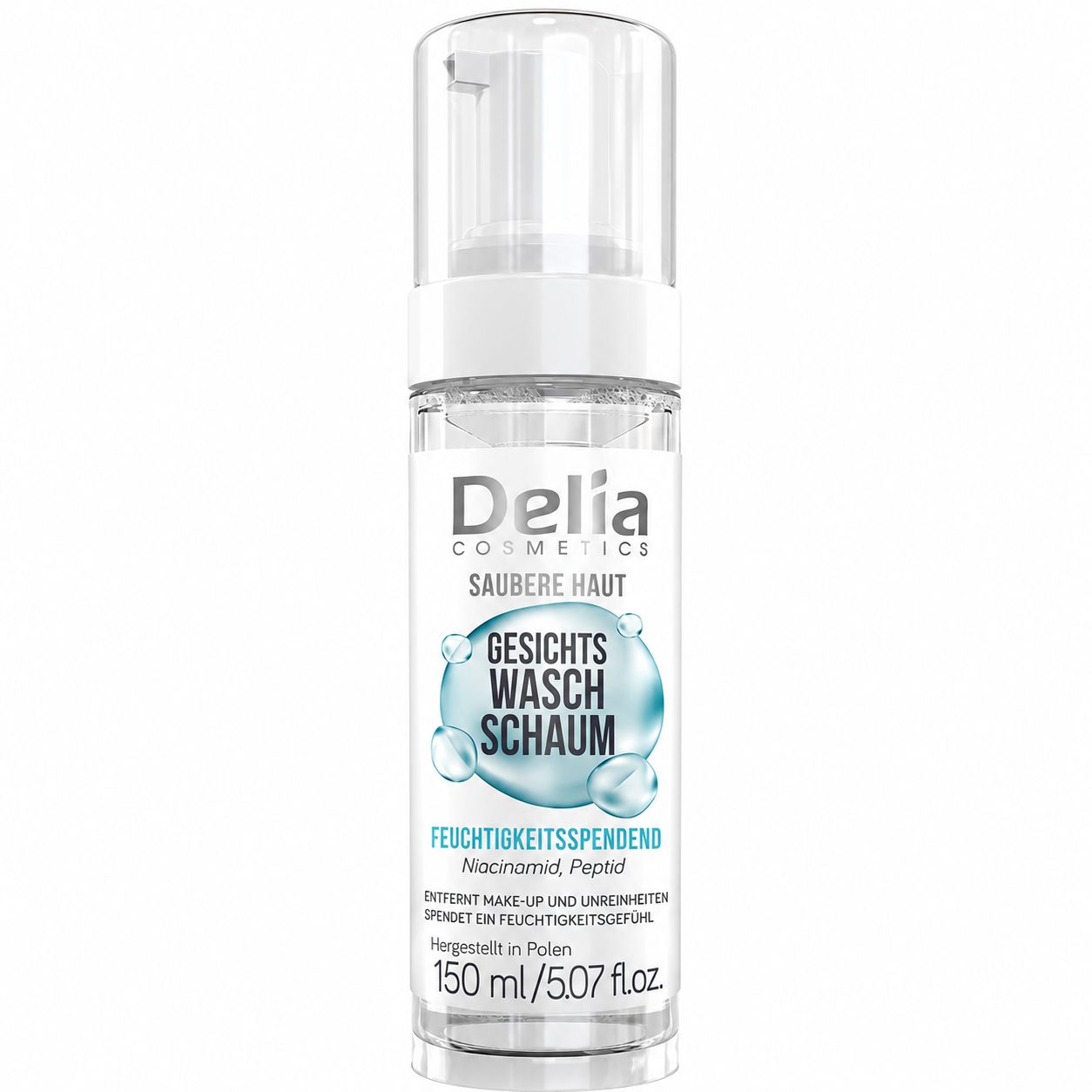 Delia Cosmetics Schaumwaschgel, feuchtigkeitsspendend, 150ml.