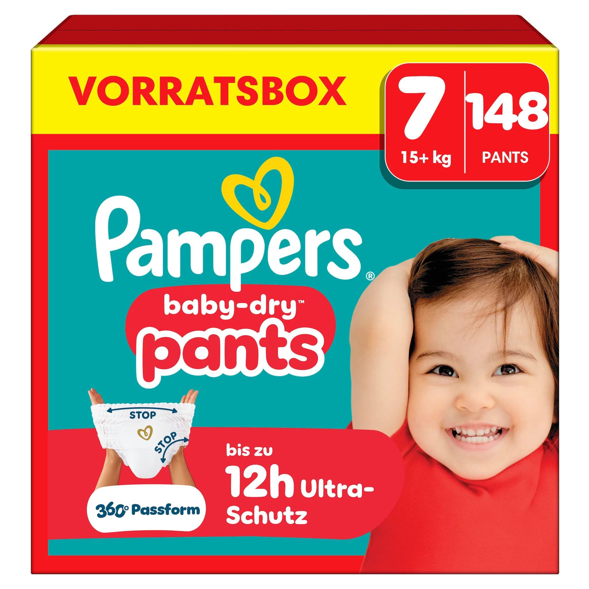 Pampers Baby Dry Pants Gr.7 Extra Large 15+kg Vorratsbox 148 St