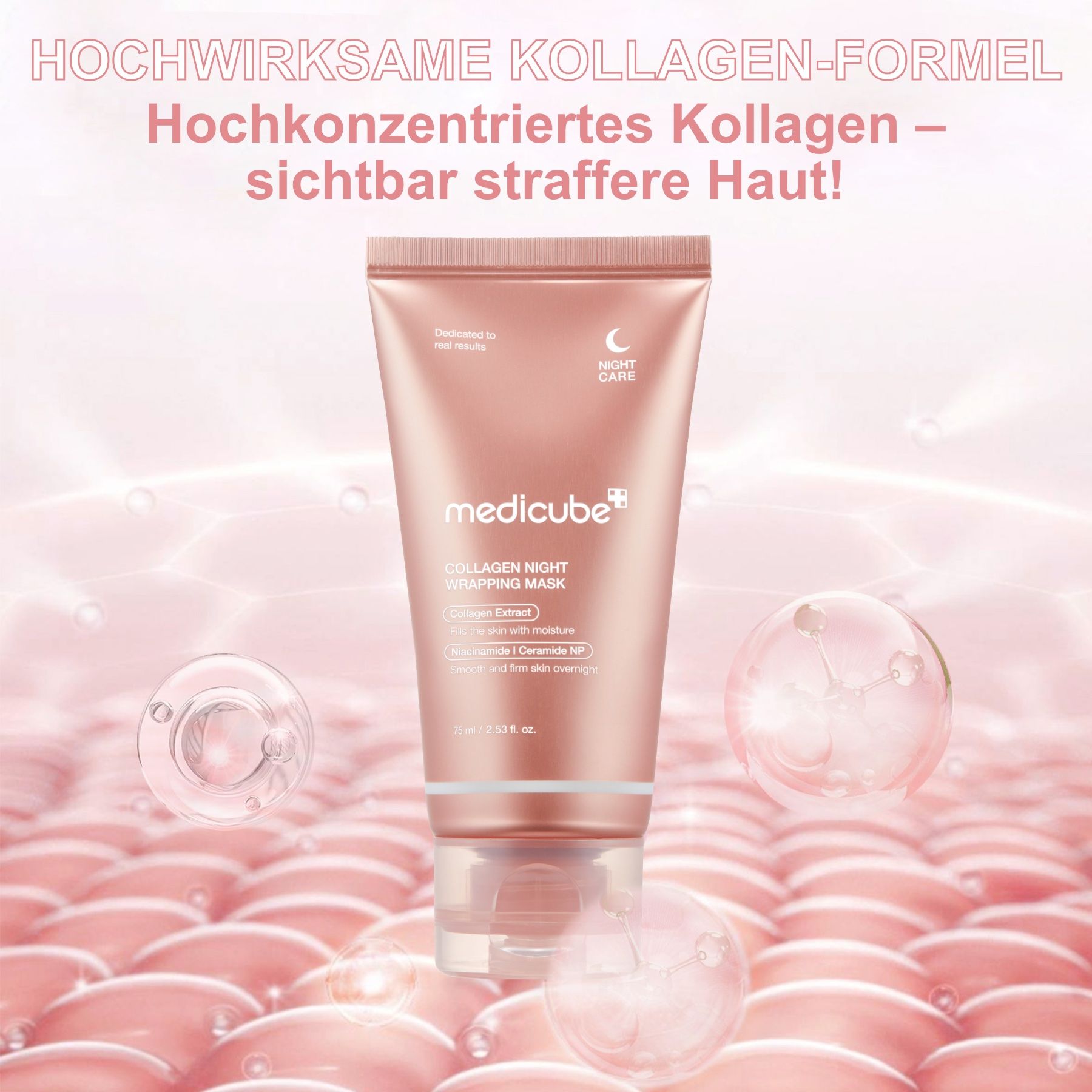 Medicube Collagen Night Wrapping Mask mit Hautzellen-Effekt