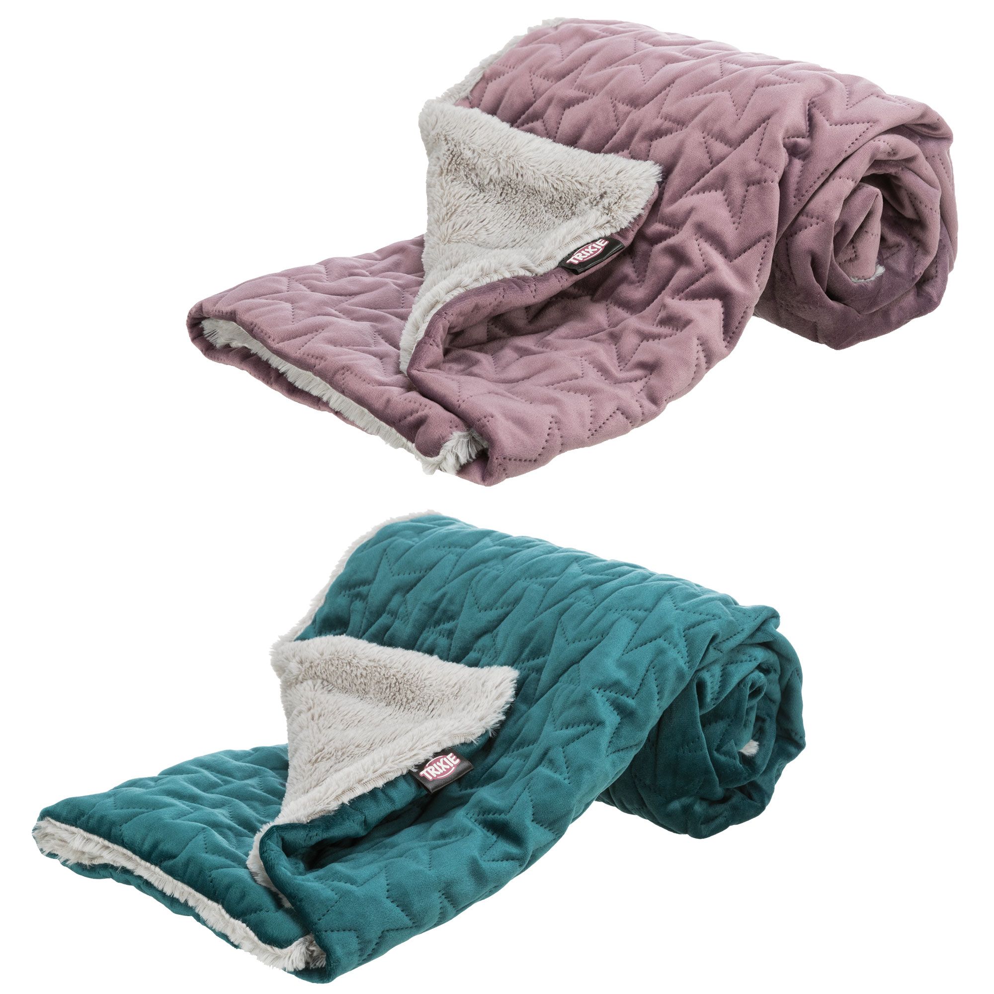 Winter-Kuscheldecke Estelle - Hundedecke - eine doppelseitige Plüsch-Decke in Samt-Optik
