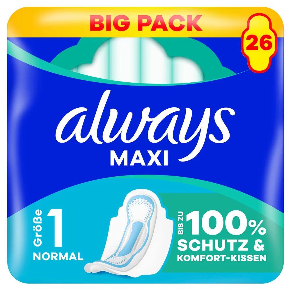 always Maxi Binde Normal mit Flügeln BigPack 26 Damenbinde Stück St