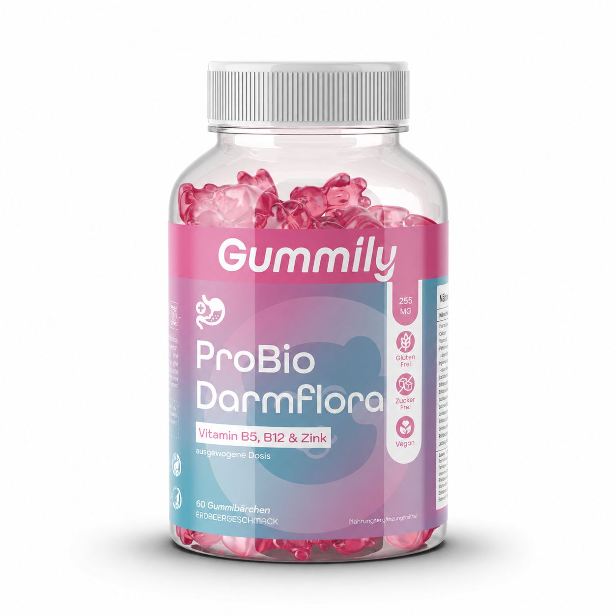 Gummily® Darmbakterien 52 Mrd. KBE - 11 Milchsäurebakterien & Calcium, zuckerfrei 60 St Gummibärchen
