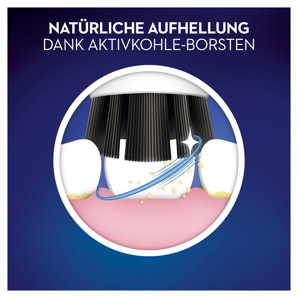 Oral-B - Aufsteckbürsten "Pure Clean mit Aktivkohle - weiß"