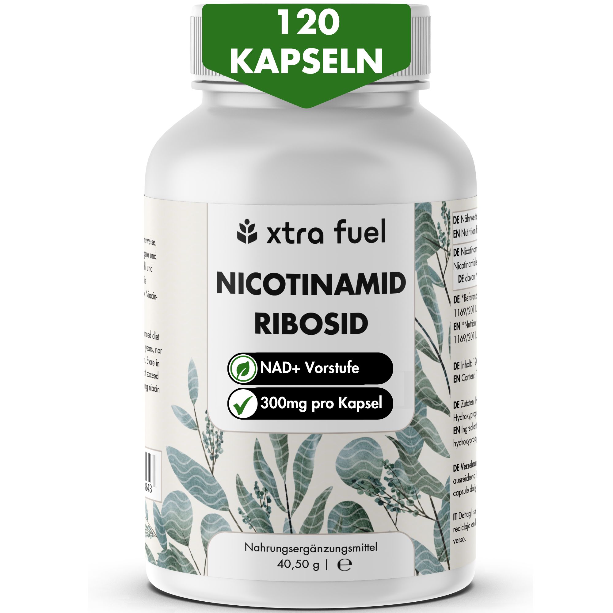 Nicotinamid Ribosid - Nad+ Vorstufe mit Niacin für Energie & Vitalität* 41 g Kapseln