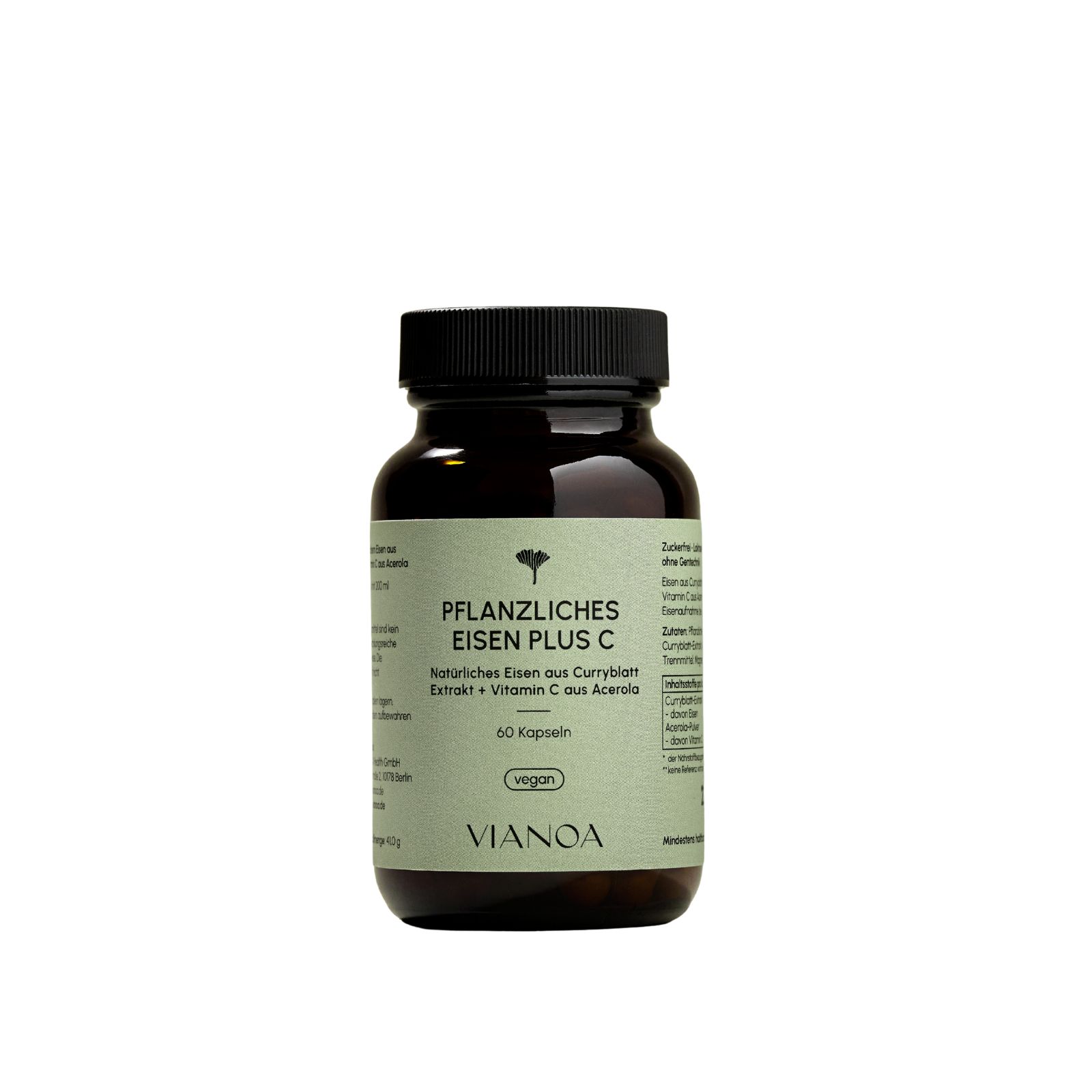 VIANOA Pflanzliches Eisen plus Vitamin C