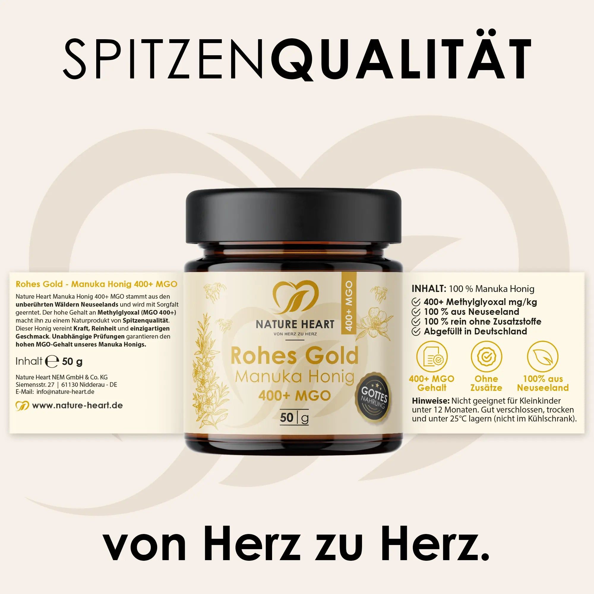 Nature Heart Manuka Honig 400 MGO+