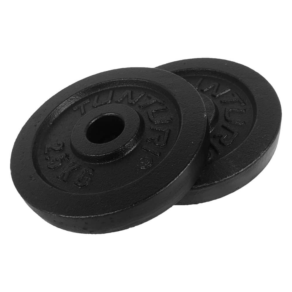 Tunturi Gewichtsscheiben Guss - 0,5 bis 20 kg - 2 x 2,5 kg