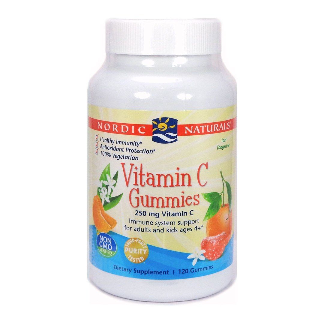 Nordic Naturals Vitamin-C-Gummibärchen, 250 mg Mandarine 120 St