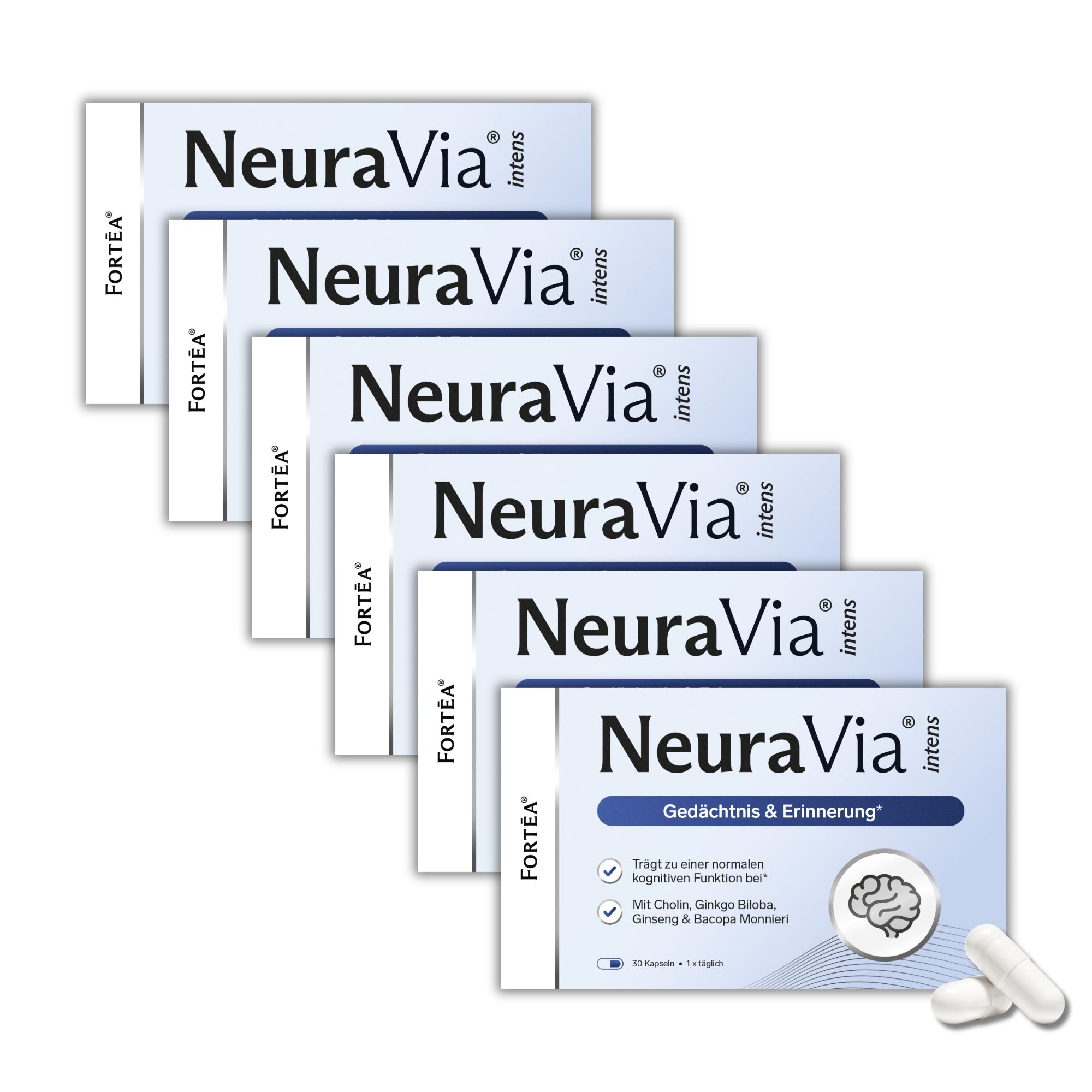 Fortea® NeuraVia® intens – Gedächtnis & Erinnerung 180 St Kapseln