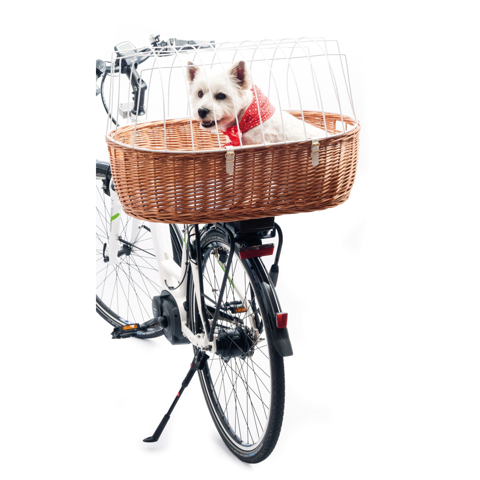 Aumüller Fahrrad-Tierkorb mit Halter - Gepäckträgermontage