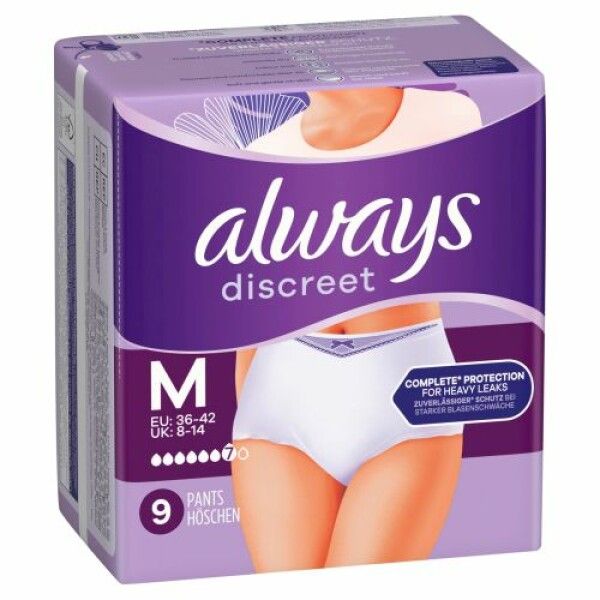 always - Inkontinenz-Höschen "Discreet Inkontinenz Pants Plus Gr.M" Monatspack