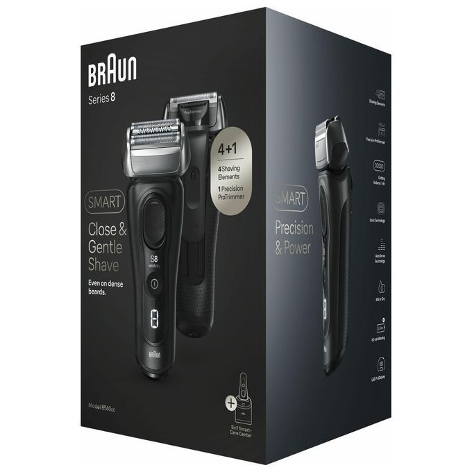 Braun Series 8 8560cc Wet Dry Rasoio Trimmer Nero