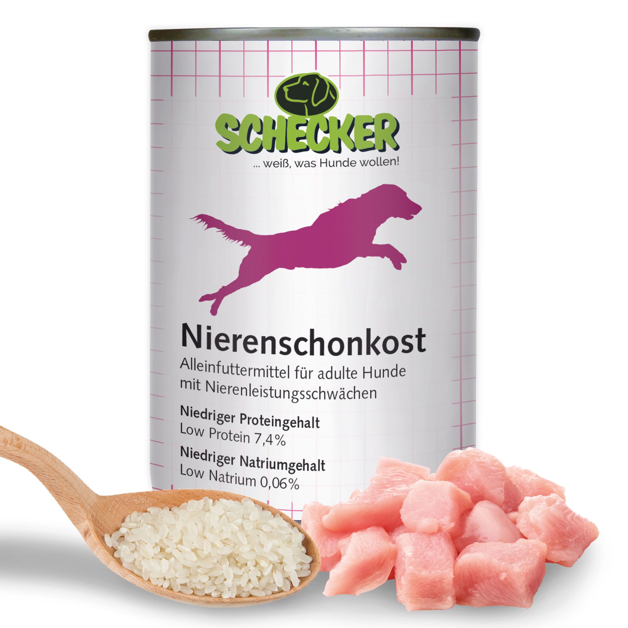 Schecker Nierenschonkost - Nassfutter für Hunde mit Nierenschädigungen
