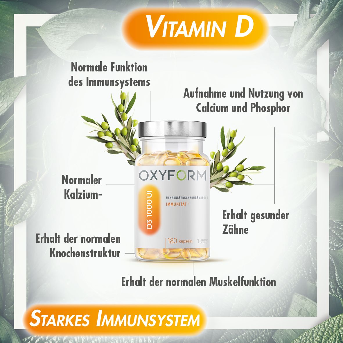 Oxyform Vitamin D3 Kapseln 180 St