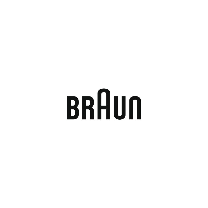 Schwarzes Braun-Logo auf weißem Hintergrund. Der Markenname ist in Großbuchstaben geschrieben.